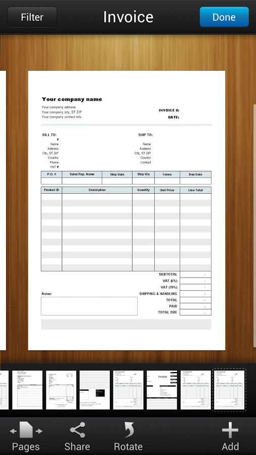 My Scans, PDF Document Scanner