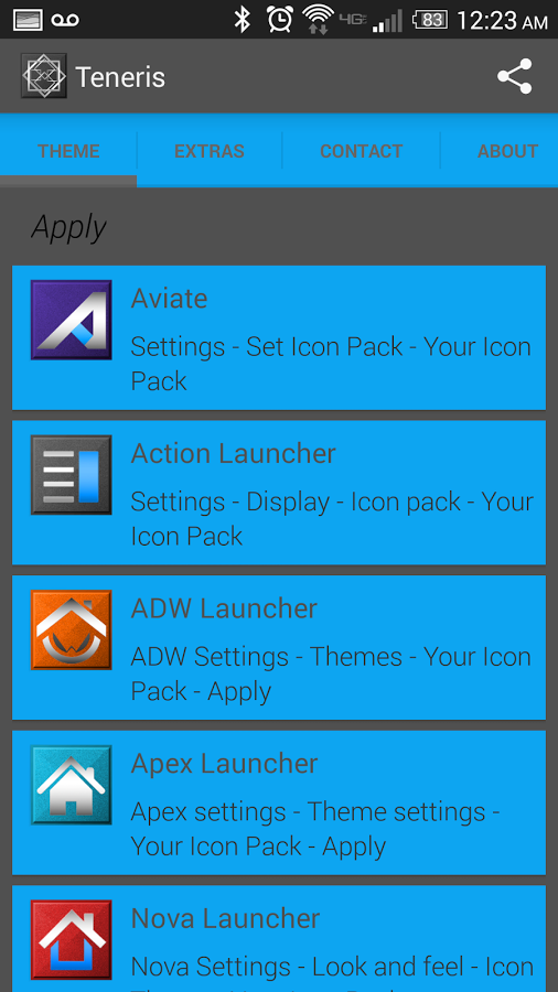 Teneris Icon Launcher Theme