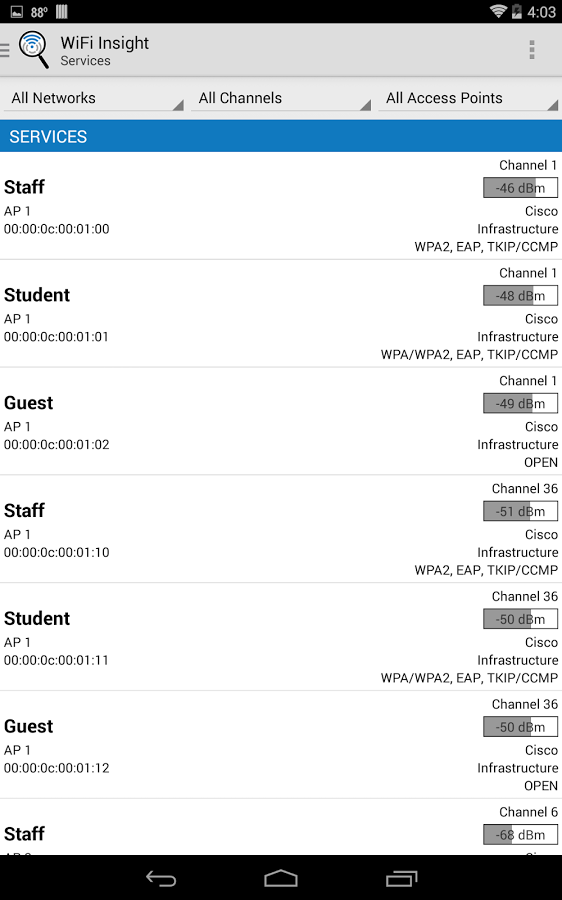 WiFi Insight WiFi Analyzer