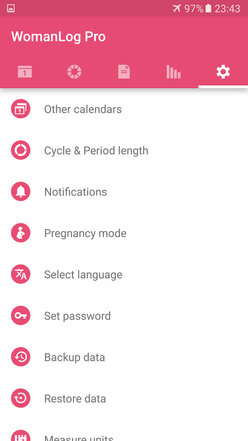 WomanLog Pro Calendar