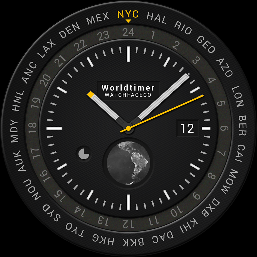 World Timer Watch Face