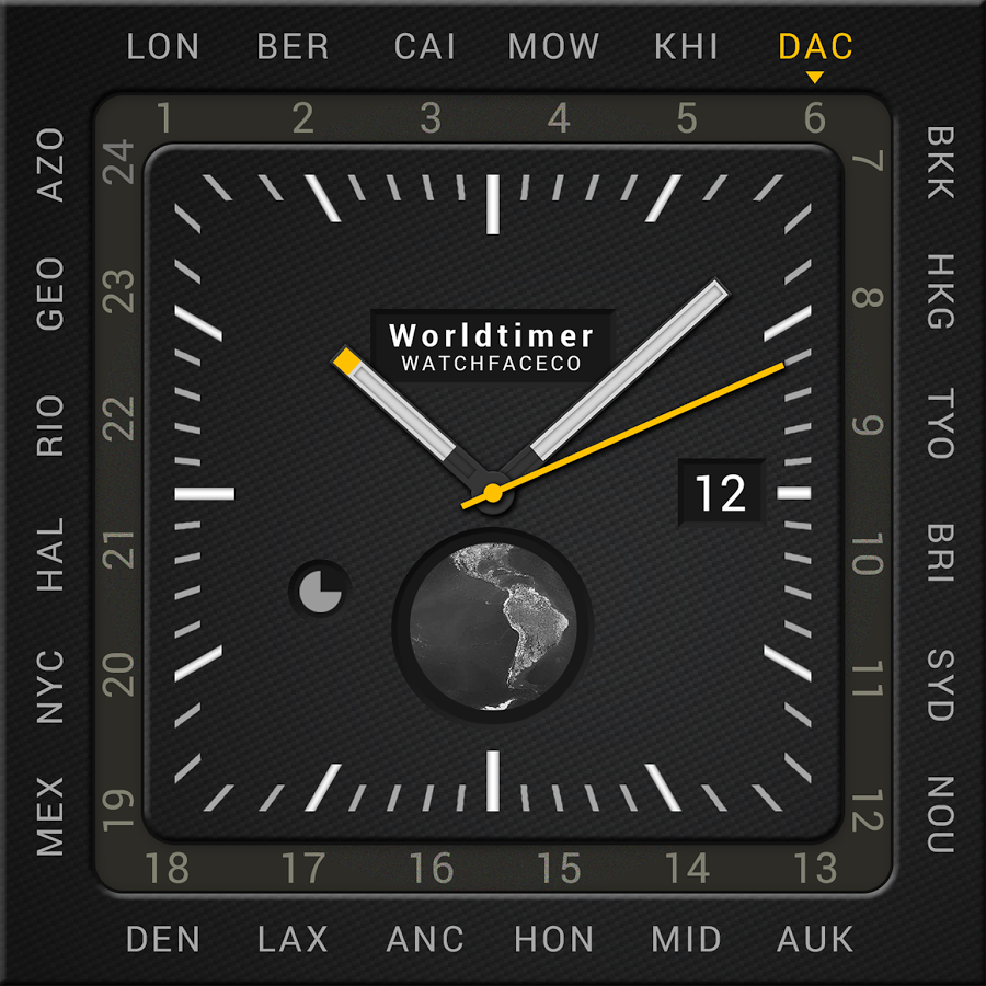 World Timer Watch Face