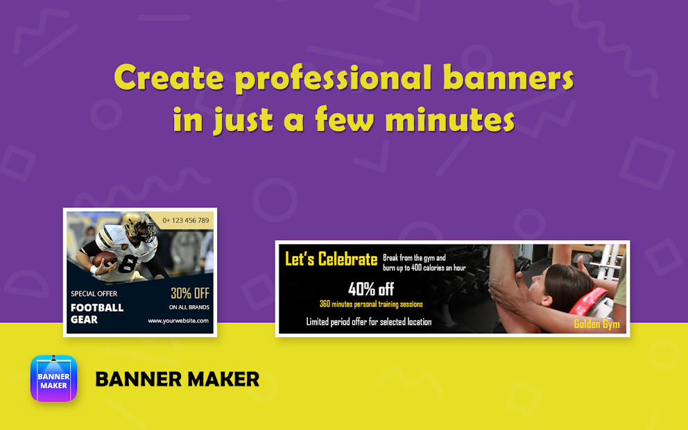 Banner Maker Thumbnail Creator Cover Photo Design  [PRO]