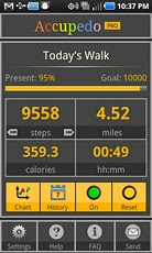 Accupedo-Pro Pedometer Widget