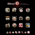 Silver GoLauncher EX theme 1.0