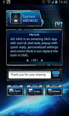 GO SMS Pro Space Popup Theme