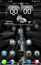 Ball Black 3D Theme GoLauncher