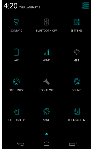 Cyan Glow CM11 AOKP Theme