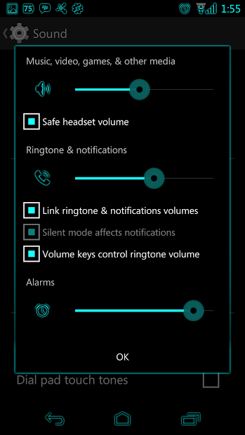 Cyan Glow CM11 AOKP Theme