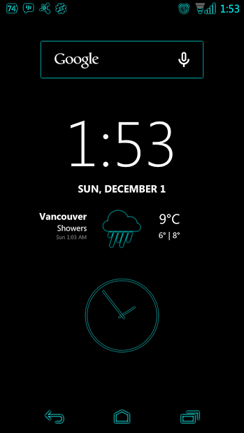 Cyan Glow CM11 AOKP Theme