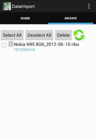 DataImport - Nokia to Android