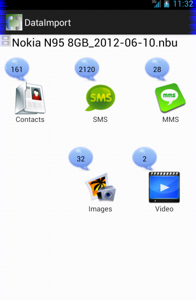 DataImport - Nokia to Android