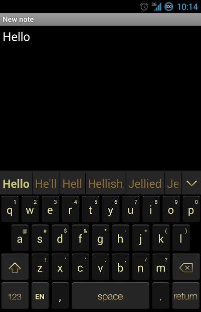 Go Keyboard 7 Gold Theme