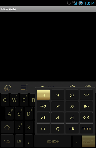 Go Keyboard 7 Gold Theme