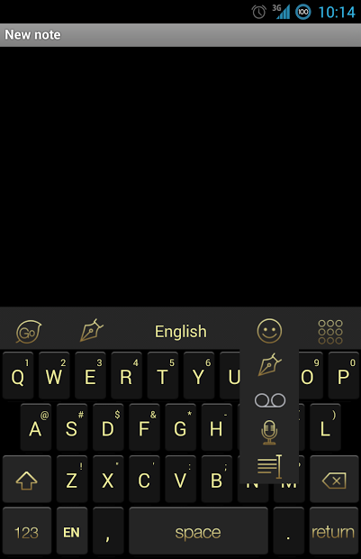 Go Keyboard 7 Gold Theme