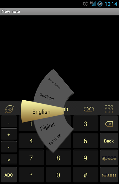 Go Keyboard 7 Gold Theme