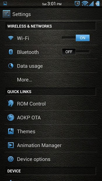 Leather Blue CM11/AOKP Theme