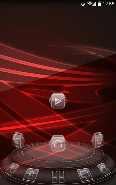 Next launcher theme BlackGlass