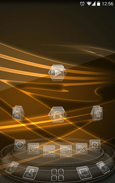 Next launcher theme BlackGlass