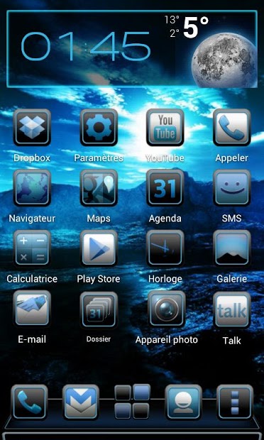 Next Launcher Theme iblue