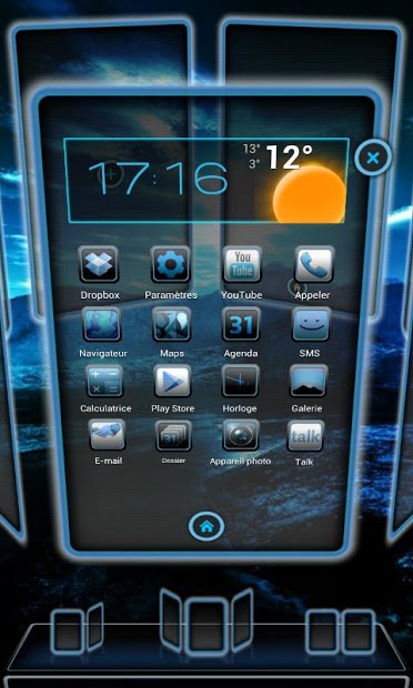 Next Launcher Theme iblue