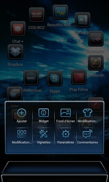 Next Launcher Theme iblue