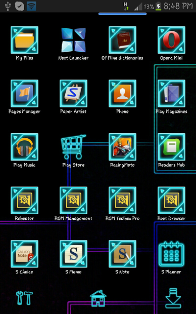 Next Launcher Tron 3D Theme