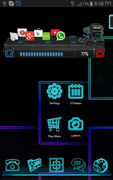 Next Launcher Tron 3D Theme