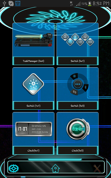 Next Launcher Tron 3D Theme