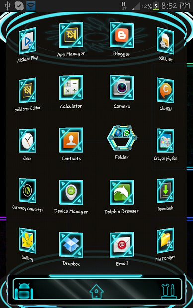 Next Launcher Tron 3D Theme