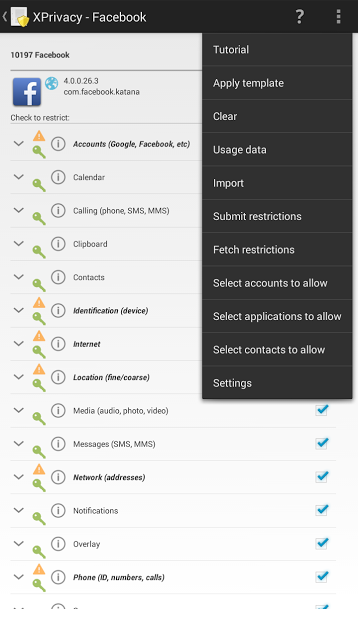 XPrivacy import/export enabler