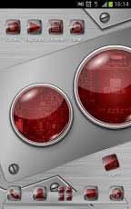 Next launcher theme Tech-red