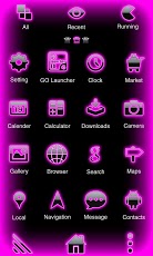 Pink GO launcher theme