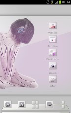 Next Launcher Theme Cyber Girl