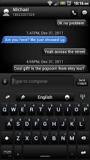 Dark Phone Blue GO SMS Theme