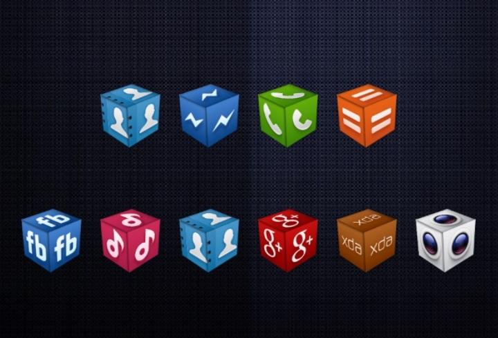 3D Cube Icons APEX/NOVA/GO/ADW