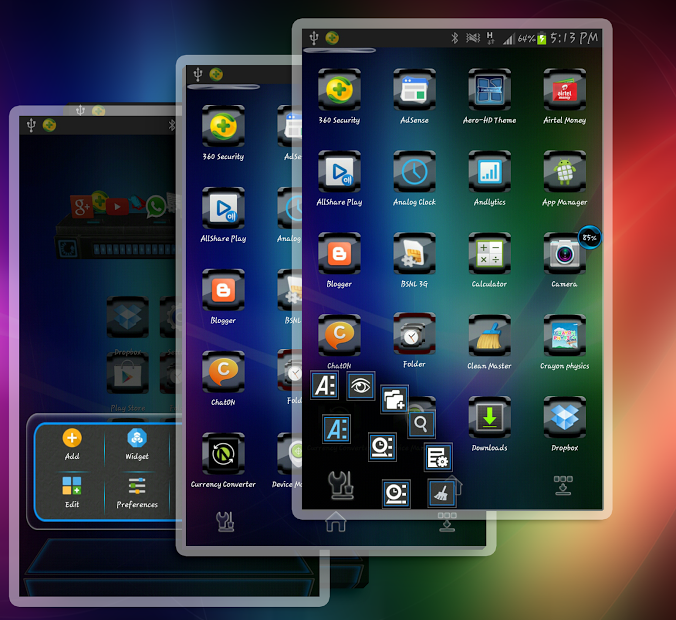 Aero-HD Next Launcher 3D Theme