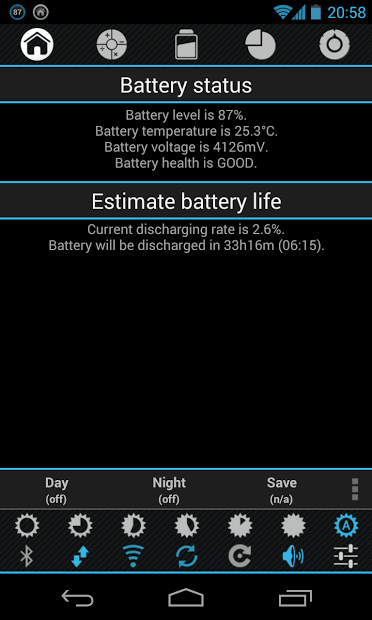 Battery drain analyzer monitor