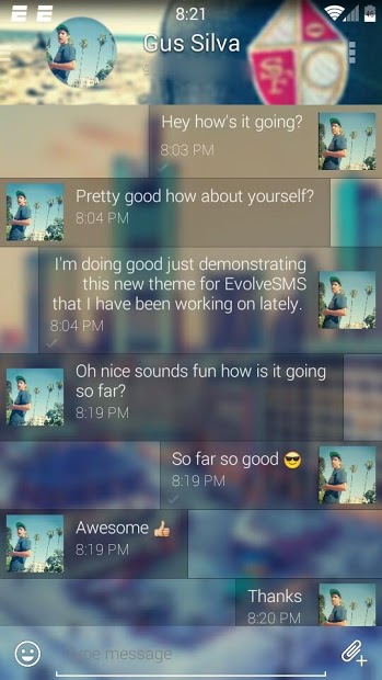 Evolve SMS Theme - BH Shade