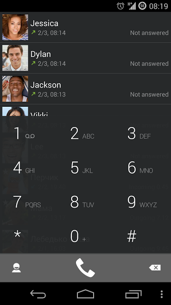 ExDialer KitKat Graphite Theme