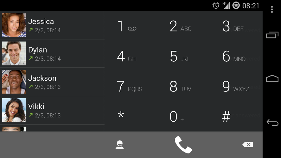 ExDialer KitKat Graphite Theme