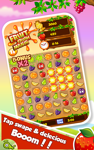 Fruit Crush Mania-Match 3 game