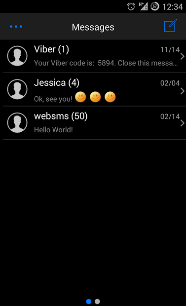 Go SMS 7 Black Theme