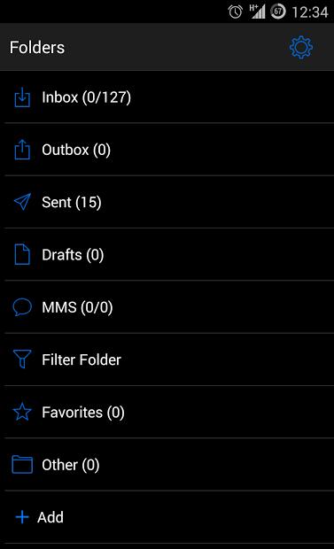 Go SMS 7 Black Theme