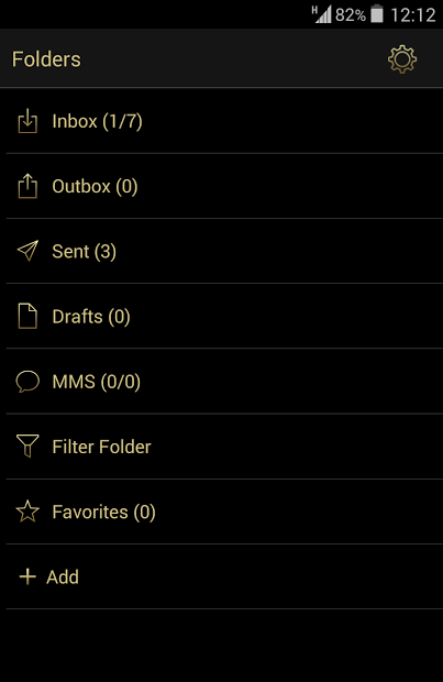 Go SMS 7 Gold Theme