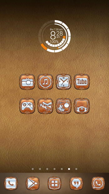 Leather Pouch Theme Icon Pack