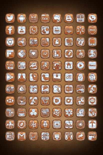 Leather Pouch Theme Icon Pack