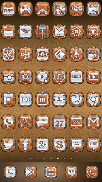 Leather Pouch Theme Icon Pack