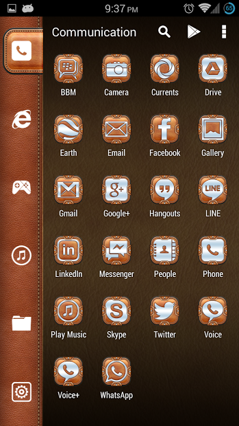 Leather Pouch Theme Icon Pack