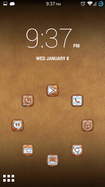 Leather Pouch Theme Icon Pack